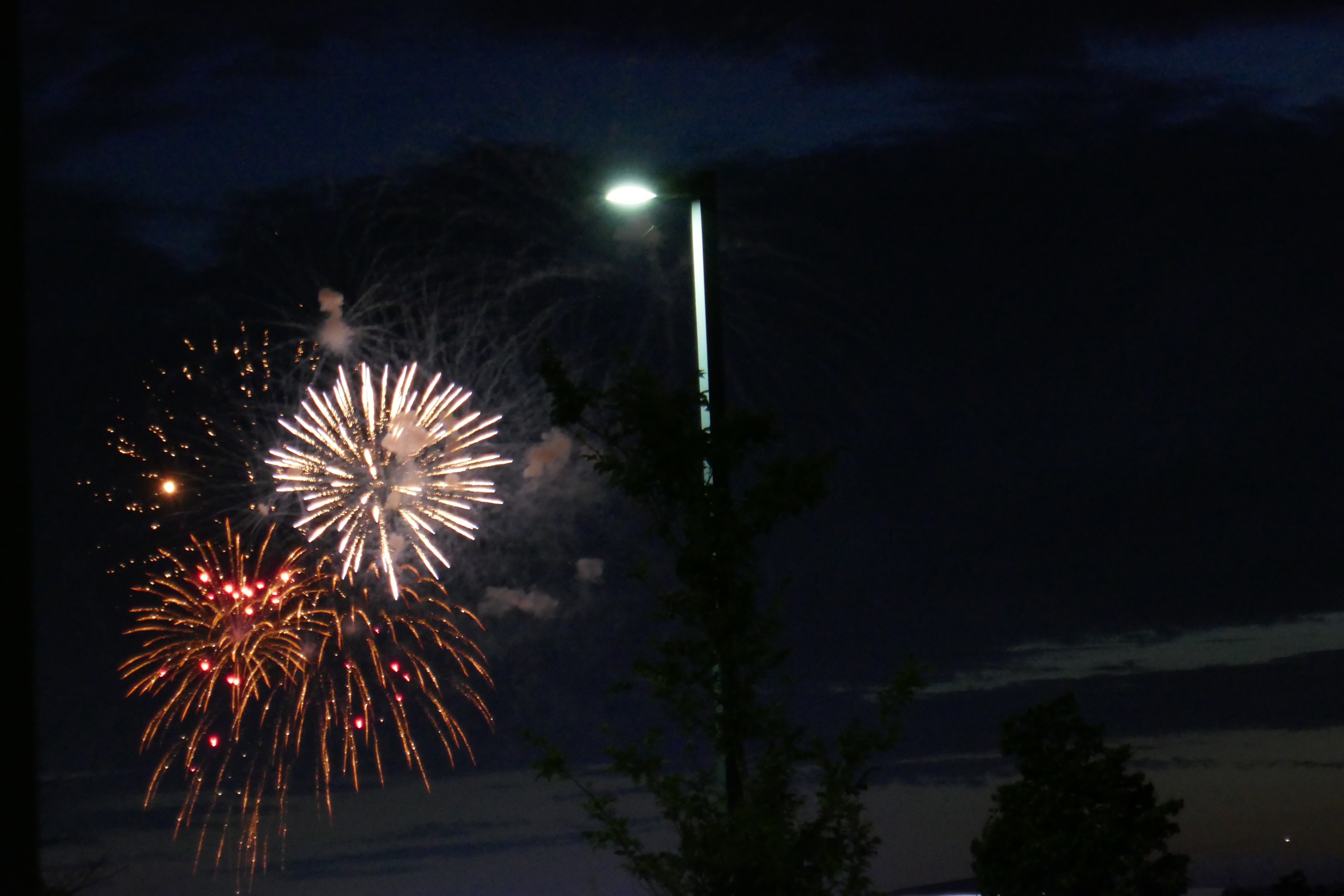 Fireworks in the distance