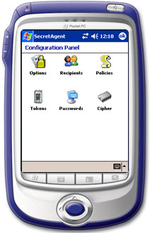 Application control panel on a Windows Mobile device