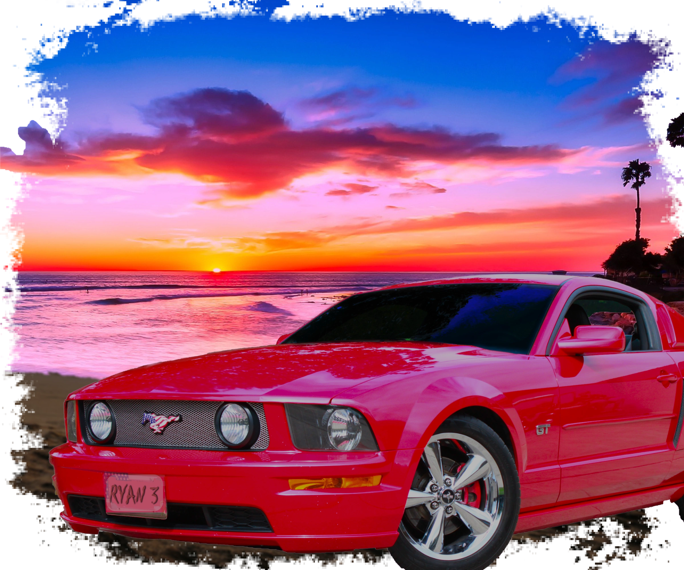 A film real of a photo shoot with the final image embedded in software